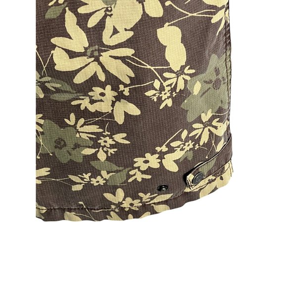 Gloria Vanderbilt Women's Floral Print Capri Pants Sz 6 Cotton Brown Beige Boho - Picture 11 of 15